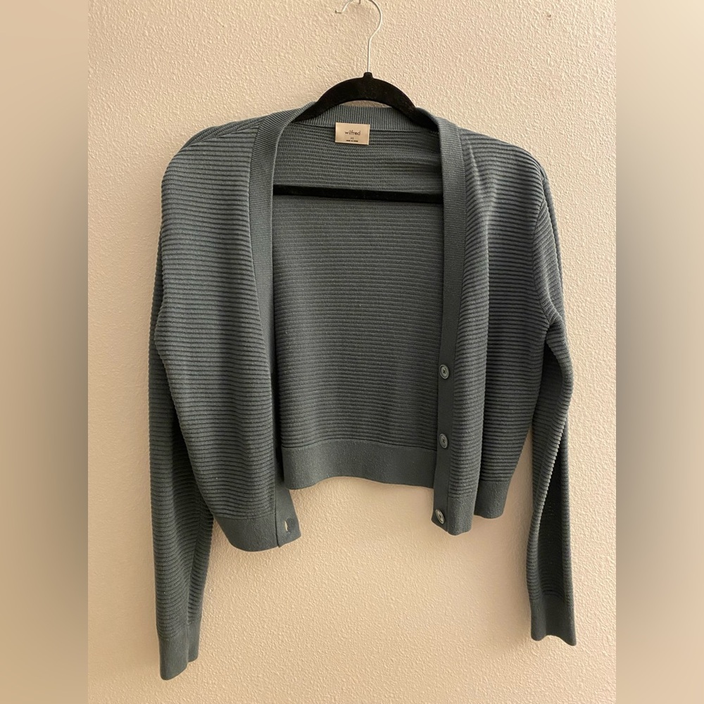 Wilfred ribbed blue top